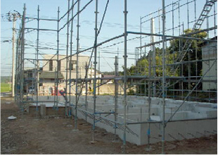 住宅建築現場